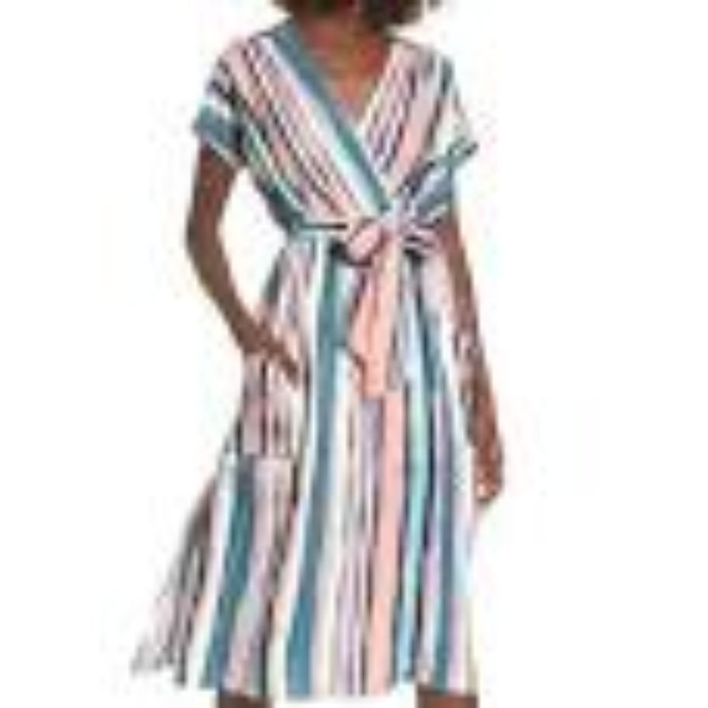 BRAND NEW LOST & WANDER SANTORINI FAUX WRAP DRESS /  SIZE SMALL